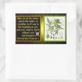 Sticker Rectangulaire Prière Rasta récitée avant la cérémonie de tabagis (Sac)