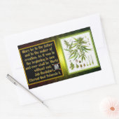 Sticker Rectangulaire Prière Rasta récitée avant la cérémonie de tabagis (Enveloppe)