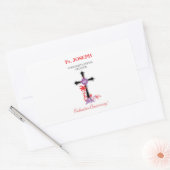 Sticker Rectangulaire Priest 60ème anniversaire de l'ordination Croix no (Enveloppe)