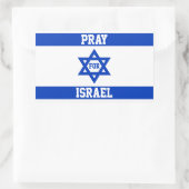 Sticker Rectangulaire Priez pour Israël (Sac)