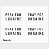 Sticker Rectangulaire Priez pour l'Ukraine (Feuille)