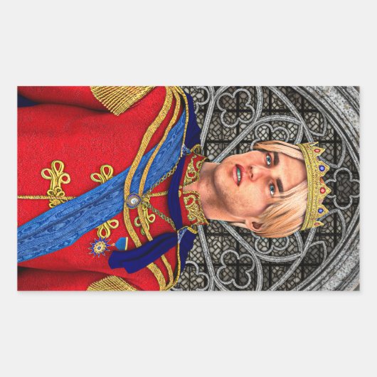 Sticker Rectangulaire Prince de conte de fées (Devant)