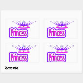 STICKER RECTANGULAIRE PRINCESS (Feuille)