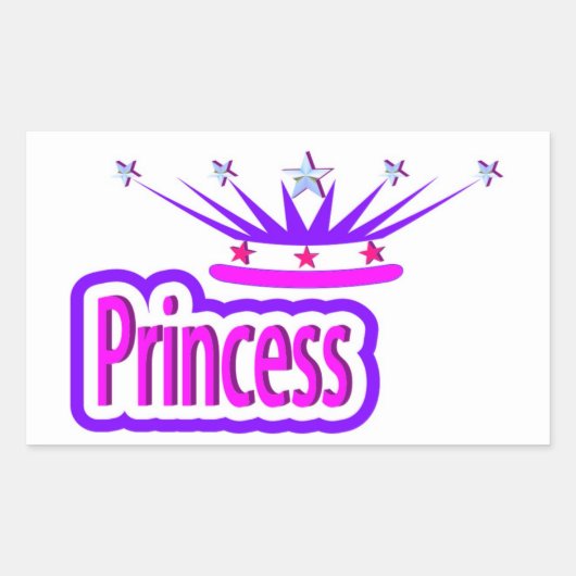 STICKER RECTANGULAIRE PRINCESS (Devant)
