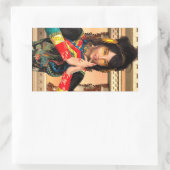 Sticker Rectangulaire Princesse de Chine (Sac)