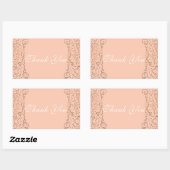 Sticker Rectangulaire Princesse de Conte de Fées Château Royal Or Pêche  (Feuille)