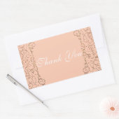 Sticker Rectangulaire Princesse de Conte de Fées Château Royal Or Pêche  (Enveloppe)