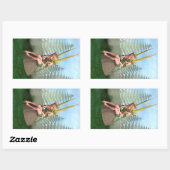 Sticker Rectangulaire Princesse de la forêt, Papillon Fée (Feuille)
