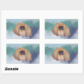 Sticker Rectangulaire Princesse Pékinoise de Glace (Feuille)