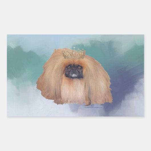 Sticker Rectangulaire Princesse Pékinoise de Glace (Devant)