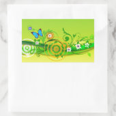 Sticker Rectangulaire Printemps (Sac)