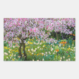 Sticker Rectangulaire Printemps à Claude Monet Garden