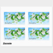 Sticker Rectangulaire Printemps (fleurs de pomme) (Feuille)