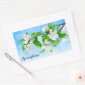 Sticker Rectangulaire Printemps (fleurs de pomme) (Enveloppe)