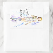 Sticker Rectangulaire Pris dans ses Clutch ! (Sac)