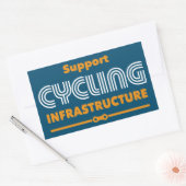 Sticker Rectangulaire Prise en charge de l'infrastructure cyclable (Enveloppe)