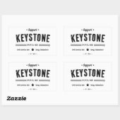 Sticker Rectangulaire Prise En Charge Du Pipeline Keystone (Feuille)