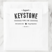 Sticker Rectangulaire Prise En Charge Du Pipeline Keystone (Sac)