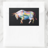 Sticker Rectangulaire Prism Bull Arc-en-ciel Abstrait (Sac)