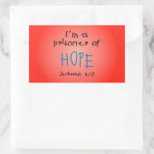 Sticker Rectangulaire Prisonnier d'espoir (Sac)