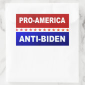 Sticker Rectangulaire Pro-America Anti-Biden rouge, blanc et bleu (Sac)