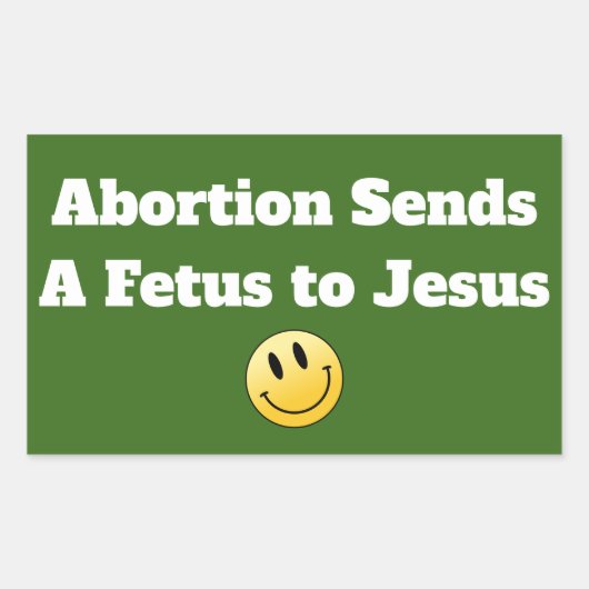Sticker Rectangulaire Pro Choice Abortion Jésus Fetus Droit de reproduct (Devant)