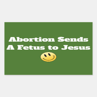 Sticker Rectangulaire Pro Choice Abortion Jésus Fetus Droit de reproduct