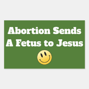 Sticker Rectangulaire Pro Choice Abortion Jésus Fetus Droit de reproduct