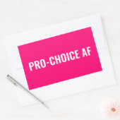 Sticker Rectangulaire Pro Choice AF hot rose blanc droits d'avortement (Enveloppe)