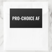 Sticker Rectangulaire Pro Choice AF noir blanc droits d'avortement (Sac)