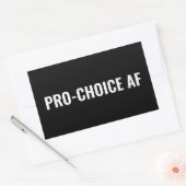 Sticker Rectangulaire Pro Choice AF noir blanc droits d'avortement (Enveloppe)