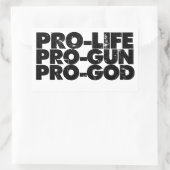 Sticker Rectangulaire Pro-life Pro-gun Pro-dieu (Sac)