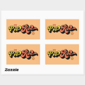 Sticker Rectangulaire Pro Roe Retro (Feuille)