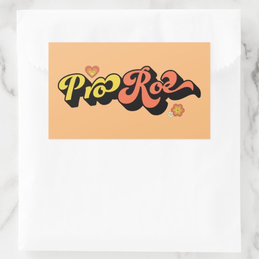 Sticker Rectangulaire Pro Roe Retro (Sac)