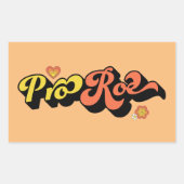 Sticker Rectangulaire Pro Roe Retro (Devant)