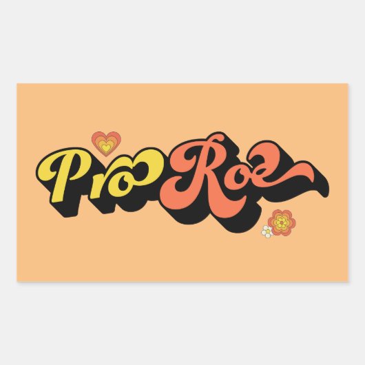 Sticker Rectangulaire Pro Roe Retro (Devant)