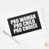 Sticker Rectangulaire Pro Woman Pro Child Pro Choice (Enveloppe)