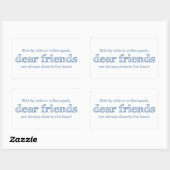 Sticker Rectangulaire Proche du coeur (Feuille)