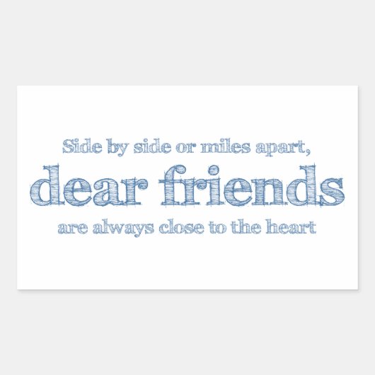 Sticker Rectangulaire Proche du coeur (Devant)