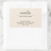 Sticker Rectangulaire Produit d'emballage moderne beige bougie (Sac)