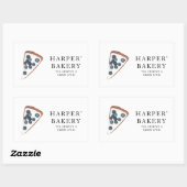 Sticker Rectangulaire Produits de boulangerie moderne commerce professio (Feuille)