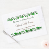 Sticker Rectangulaire Produits de savon sur mesure Greenery Garland (Enveloppe)