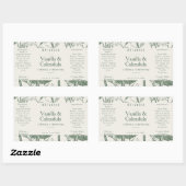 Sticker Rectangulaire Produits d'ingrédients végétaux verts (Feuille)