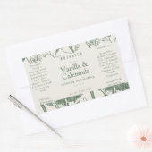 Sticker Rectangulaire Produits d'ingrédients végétaux verts (Enveloppe)