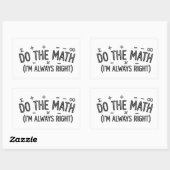 Sticker Rectangulaire Prof Humour de Prof de Maths Blague (Feuille)