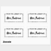 Sticker Rectangulaire Professeur d'art, propriété de classe d'art (Feuille)