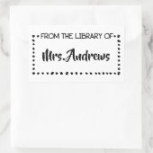 Sticker Rectangulaire Professeur d'art, propriété de classe d'art (Sac)