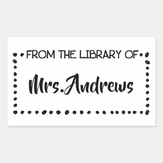 Sticker Rectangulaire Professeur d'art, propriété de classe d'art (Devant)