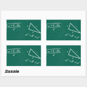 Sticker Rectangulaire professeur de mathématiques algebra geek (Feuille)