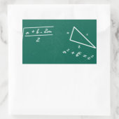 Sticker Rectangulaire professeur de mathématiques algebra geek (Sac)
